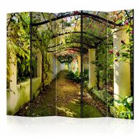 Vouwscherm - Romantische tuin 225x172cm  , gemonteerd geleverd, dubbelzijdig geprint(kamerscherm) - thumbnail