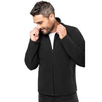 Fleece vest met rits - zwart - warme sweater - trui - heren - polyester 2XL  -