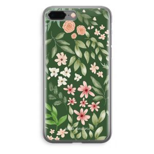 Botanical green sweet flower heaven: iPhone 8 Plus Transparant Hoesje