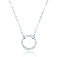 Hippe dames ketting Circle Zilverkleurig - thumbnail