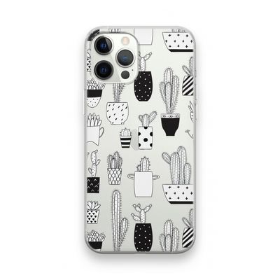 Cactusmotief: iPhone 12 Pro Transparant Hoesje