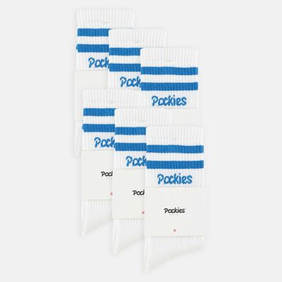 6 Days of Blue Striped Socks