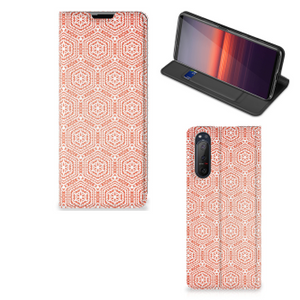 Sony Xperia 5 II Hoesje met Magneet Pattern Orange