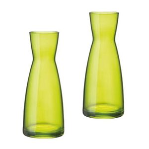 Set van 2 stuks groene karaffen/vazen 20.5 cm