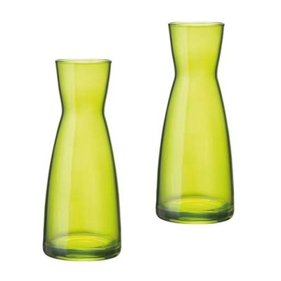 Set van 2 stuks groene karaffen/vazen 20.5 cm