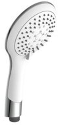 BROADWAY handdoucheset, chroom-wit antikalk nozzles 5 functies douchekop: Ø ca. 11,5 cm kunststof doucheslang, lengte 150 cm inclusief waterbesparende pakking - tot wel 50% minder water verb