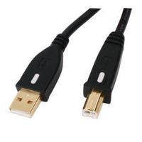 HQ USB A - USB B 3m USB-kabel 2.0 Zwart - thumbnail