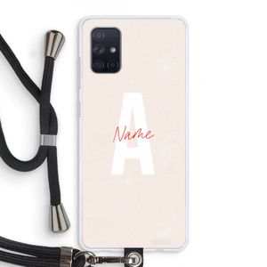 Strawberry Milkshake: Samsung Galaxy A71 Transparant Hoesje met koord