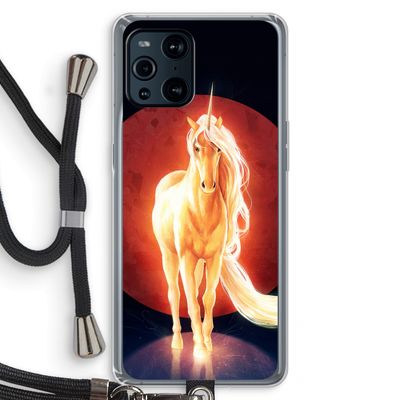 Last Unicorn: Oppo Find X3 Pro Transparant Hoesje met koord