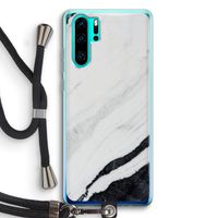 Elegante marmer: Huawei P30 Pro Transparant Hoesje met koord