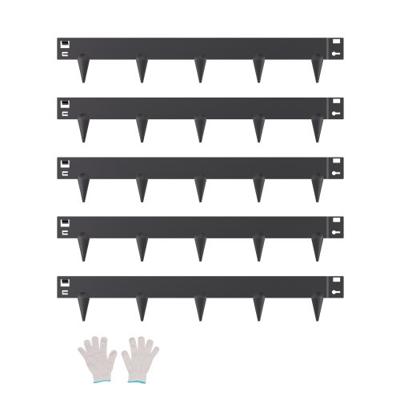 VEVOR Gazonrand, set van 5, 990 x 156 x 1,5 mm, roestbestendige metalen rand voor perken, buigzame rand voor perken, gazonrand, eenvoudig te installeren, scheidingslijn voor bloemperken, tuinpaden, zwart