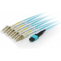 Equip MTP/LC 50/125Î¼m 15m 15m MTP 4x LC Cyaan Glasvezel kabel