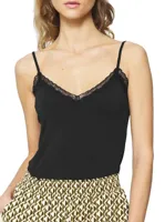 Dames hemd kant - Lace singlet kate - Kanten dames onderhemd - Microfiber singlet