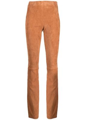 Drome pantalon stretch à coupe évasée - Marron