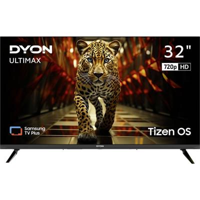 Dyon Ultimax 32H-TI-W LED-TV 80 cm 32 inch Energielabel F (A - G) DVB-C, DVB-S2, DVB-T, DVB-T2, HD ready, Smart TV, WiFi Zwart