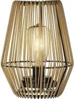 Lumineo Solar tafellamp wicker 17,5 x 23 cm - naturel