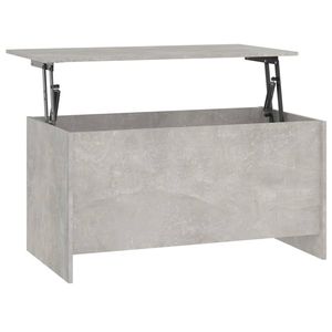 The Living Store Salontafel Lift-top Bewerkt Hout - 102 x 55.5 x 52.5 cm - Betongrijs