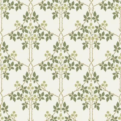 Dutch Wallcoverings Hidden Tr2 -Blackberry Wit/Grn/Gl - Wit/Groen