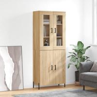 Hoge kast 69,5x34x180 cm bewerkt hout sonoma eikenkleurig