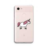 Eenhoorn: Google Pixel 3 XL Transparant Hoesje