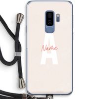 Strawberry Milkshake: Samsung Galaxy S9 Plus Transparant Hoesje met koord