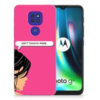 Motorola Moto G9 Play | E7 Plus Silicone-hoesje Woman Don't Touch My Phone - thumbnail