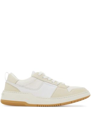 Ferragamo baskets à empiècements superposés - Blanc