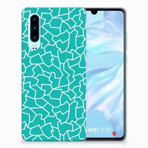 Huawei P30 Hoesje maken Cracks Blue