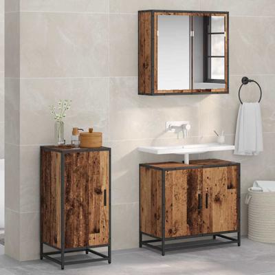 Dressoir Oud hout 35 x 35,5 x 76 cm Bewerkt hout