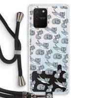 Poezen: Samsung Galaxy S10 Lite Transparant Hoesje met koord
