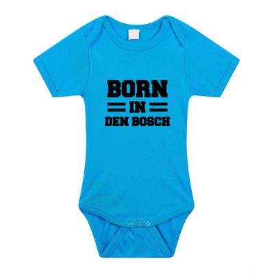 Born in Den Bosch cadeau baby rompertje blauw jongens