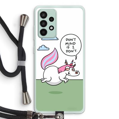 Unicorn: Samsung Galaxy A52s 5G Transparant Hoesje met koord