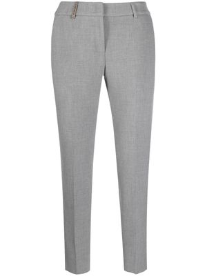 Peserico pantalon fuselé à coupe courte - Gris