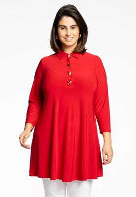 Yoek Tuniek wide bottom knopen | Rood | Maat 38/40