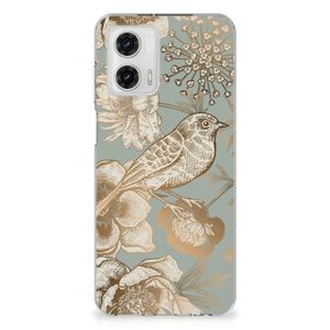 TPU Case voor Motorola Moto G73 Vintage Bird Flowers