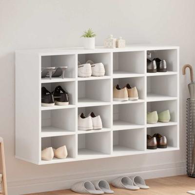 Schoenenkast met plank Wit 103 x 30 x 67 cm Bewerkt hout