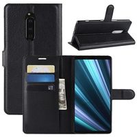 Sony Xperia 1 Wallet Case met Standaardfunctie - Zwart