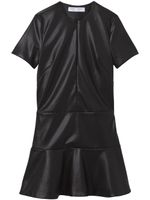 Proenza Schouler White Label robe courte en cuir artificiel à volants - Noir