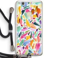 Watercolor Brushstrokes: Huawei Ascend P10 Lite Transparant Hoesje met koord