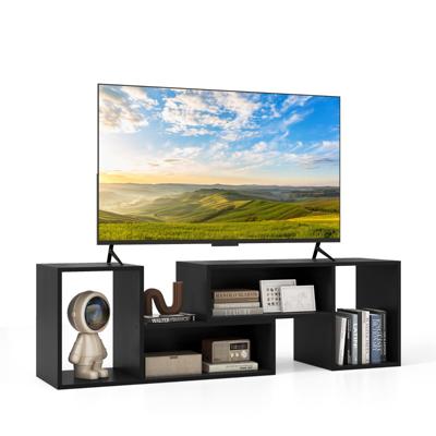 2-Delig TV-Kast Vrije Combinatie Televisietafel voor TV's tot 152 cm Televisiekast met Open Planken Multifunctioneel TV-Rek Lowboard
