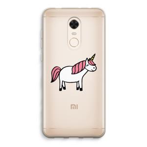 Eenhoorn: Xiaomi Redmi 5 Transparant Hoesje