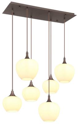 Globo Bruine hanglampMaxy 6-lichts - 15548-6HC