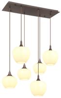 Globo Bruine hanglampMaxy 6-lichts - 15548-6HC
