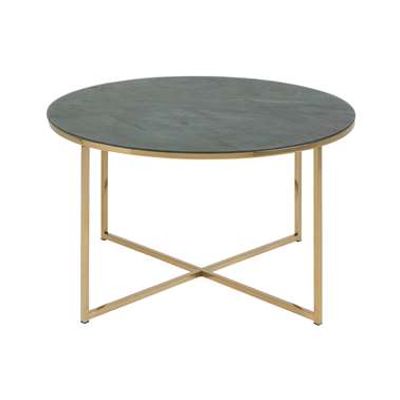 Salontafel Ostana - groen/goudkleur - 45xØ80 cm