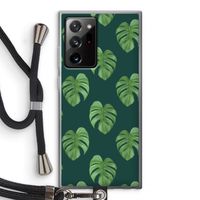 Monstera leaves: Samsung Galaxy Note 20 Ultra / Note 20 Ultra 5G Transparant Hoesje met koord
