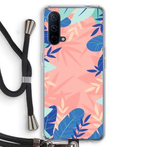 Tropisch: OnePlus Nord CE 5G Transparant Hoesje met koord