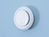 Afzuigventiel rond kunststof wit buis 150/160 mm