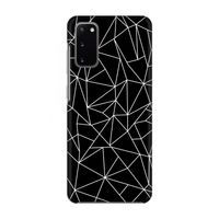 Geometrische lijnen wit: Volledig geprint Samsung Galaxy S20 Hoesje