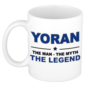 Yoran The man, The myth the legend cadeau koffie mok / thee beker 300 ml