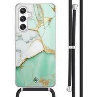 Samsung Galaxy A54 hoesje met koord - Marmer mintgroen Samsung Galaxy A54 hoesje met koord - Marmer mintgroen